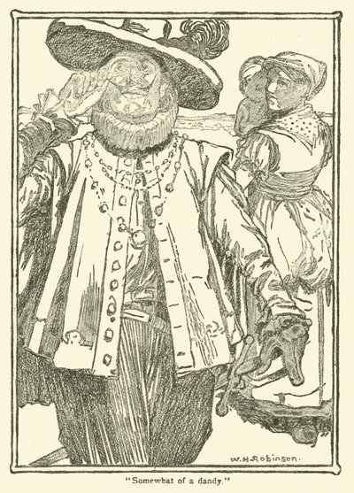 Ilustração para Dom Quixote (litho) de William Heath Robinson