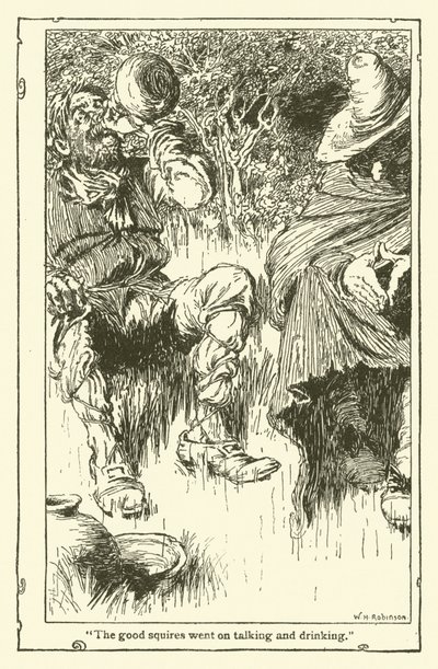 Ilustração para Dom Quixote (litho) de William Heath Robinson