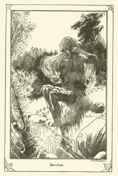 Ilustração para Dom Quixote (litho) de William Heath Robinson