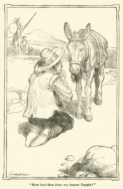 Ilustração para Dom Quixote (litho) de William Heath Robinson
