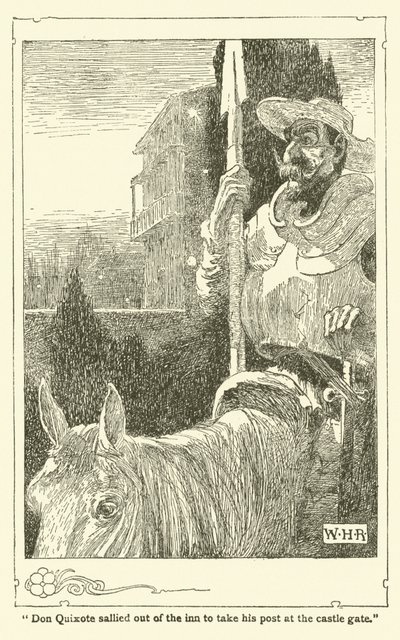 Ilustração para Dom Quixote (litho) de William Heath Robinson