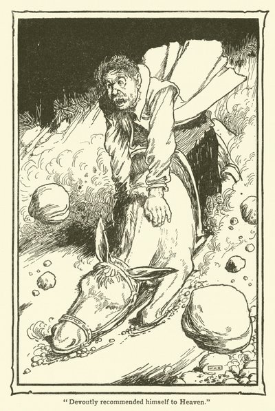 Ilustração para Dom Quixote (litho) de William Heath Robinson