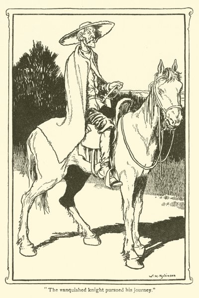 Ilustração para Dom Quixote (litho) de William Heath Robinson