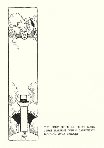 Ilustração para a Ribaldry Ferroviária de W Heath Robinson (litho) de William Heath Robinson