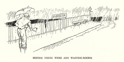 Ilustração para a Ribaldry Ferroviária de W Heath Robinson (litho) de William Heath Robinson
