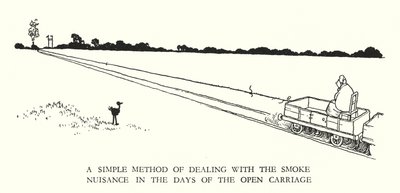 Ilustração para a Ribaldry Ferroviária de W Heath Robinson (litho) de William Heath Robinson