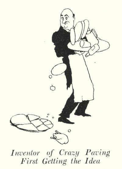 Inventor da Pavimentação Louca Primeiro a Obter a Ideia (litho) de William Heath Robinson