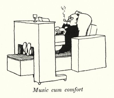 Música com conforto (litho) de William Heath Robinson
