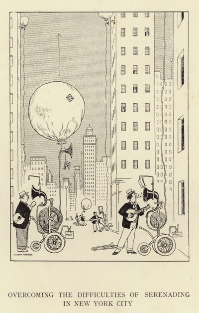 Superando as dificuldades de serenar em Nova York de William Heath Robinson