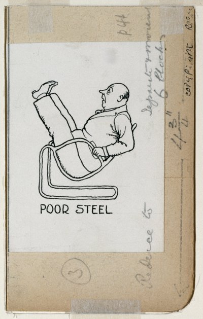 &39;Poor Steel&39;, detalhe de &39;How to Live in a Flat&39;, publicado em 1936 de William Heath Robinson