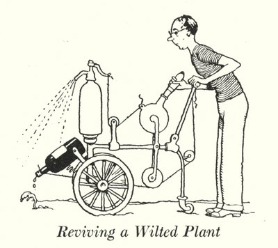 Reavivando uma Planta Desejada (litho) de William Heath Robinson