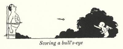 Marcando um olho de boi (litho) de William Heath Robinson