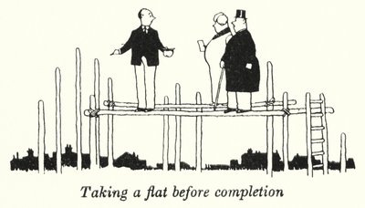 Tirar um apartamento antes da conclusão (litho) de William Heath Robinson
