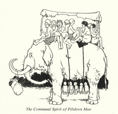 O Espírito Comunal do Homem Piltdown (litho) de William Heath Robinson