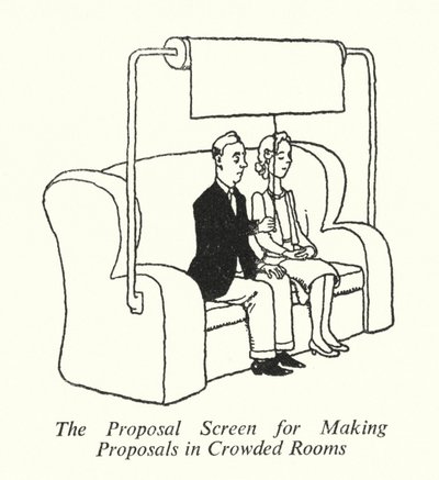 A Tela de Propostas para a Elaboração de Propostas em Salas Cheias (litho) de William Heath Robinson