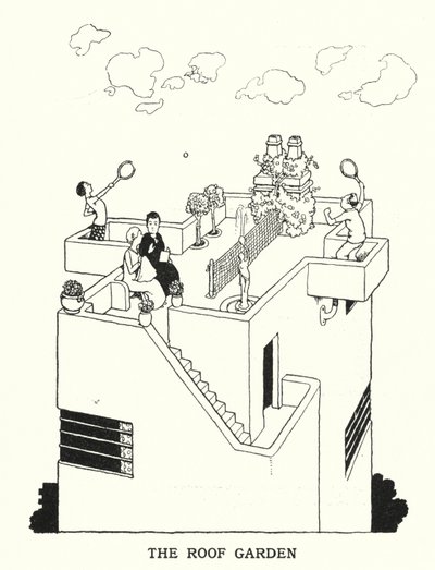 O Jardim do Telhado (litografia) de William Heath Robinson