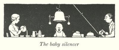 O silenciador para bebé (litho) de William Heath Robinson