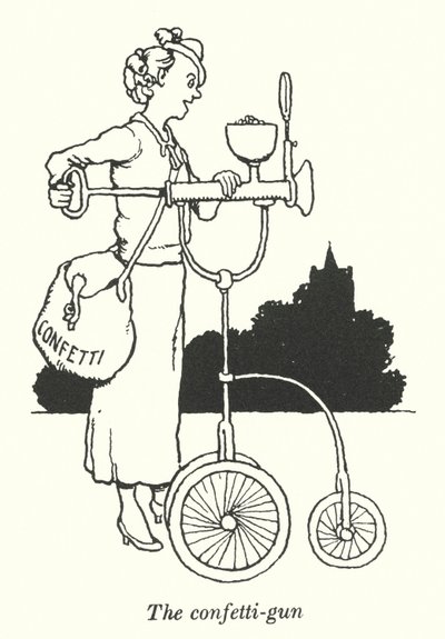 A arma de confete (litho) de William Heath Robinson