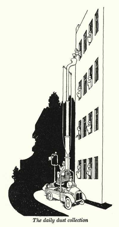 A recolha diária de pó (litho) de William Heath Robinson