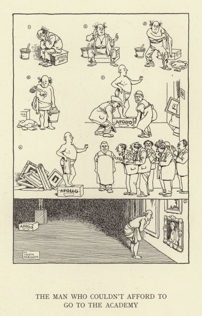 O homem que não podia se dar ao luxo de ir à academia de William Heath Robinson