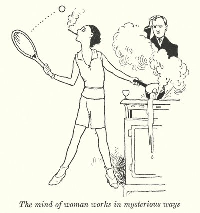 A mente da mulher trabalha de forma misteriosa (litho) de William Heath Robinson