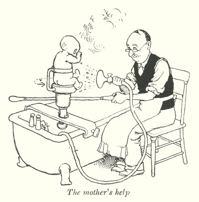A ajuda da mãe (litho) de William Heath Robinson