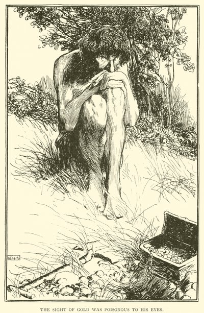 A visão de ouro era venenosa para os olhos dele de William Heath Robinson