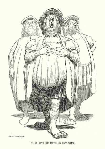 Eles não vivem de nada além do vento (litho) de William Heath Robinson