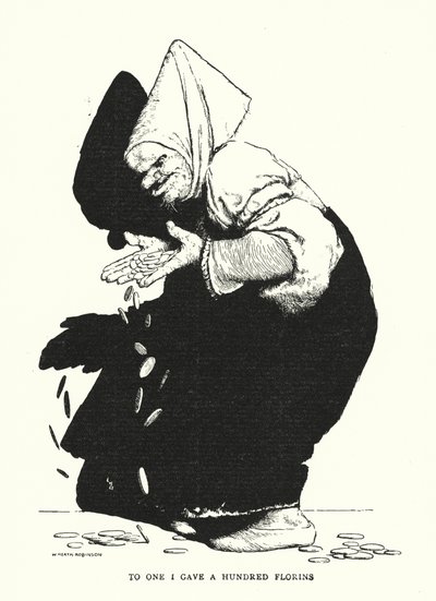 A um eu dei cem florins (litho) de William Heath Robinson