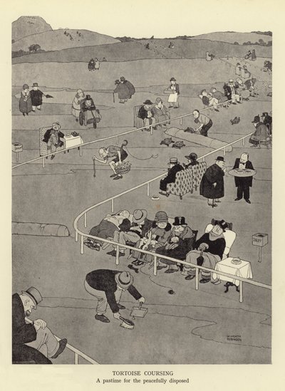 Tartaruga correndo, um passatempo para os pacíficos de William Heath Robinson