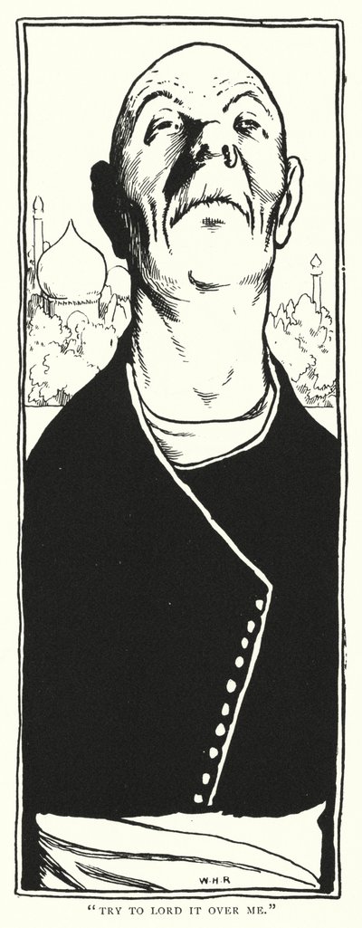 "Tenta dominar-me" (gravura) de William Heath Robinson