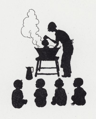 Lavagem de bebês (litho) de William Heath Robinson