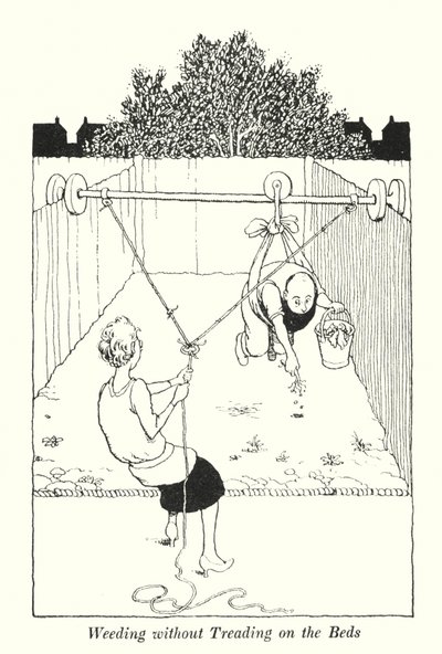Ervilhagem sem Pisa nas Camas (litho) de William Heath Robinson