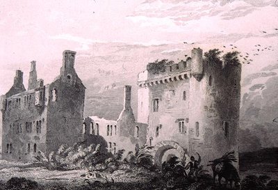 Castelo de Loghort, County Cork, Irlanda, de "Scenery and Antiquities of Ireland" de George Virtue de William Henry (after) Bartlett
