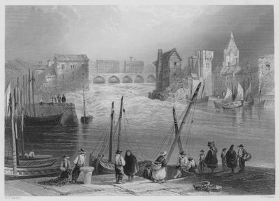 Galway, do Gladdagh (gravura) de William Henry (after) Bartlett