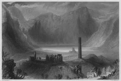 Glendalough (gravura) de William Henry (after) Bartlett