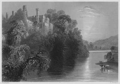 Castelo de Lismore, Condado de Waterford (gravura) de William Henry (after) Bartlett