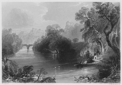 Old Weir Bridge, Killarney (gravura) de William Henry (after) Bartlett