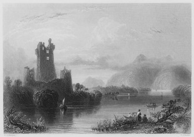 Castelo Ross, Killarney (gravura) de William Henry (after) Bartlett