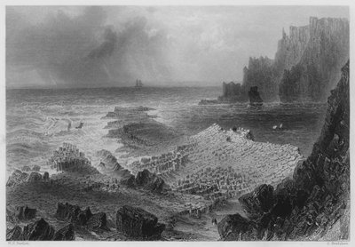 A Via da Causa do Gigante, de cima (gravação) de William Henry (after) Bartlett