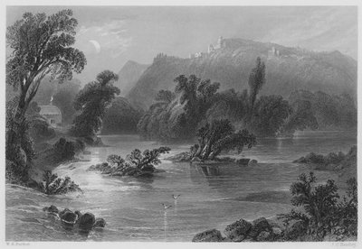 O Encontro das Águas, Vale do Ovoca (gravura) de William Henry (after) Bartlett