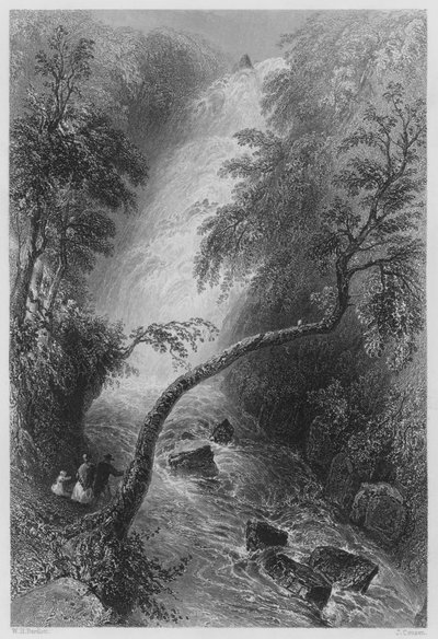 Cascata Torc (gravura) de William Henry (after) Bartlett