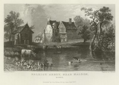 Abadia de Beleigh, perto de Maldon, Essex de William Henry Bartlett