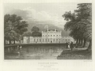 Boreham House, sede de Sir J Tyrrell, Essex de William Henry Bartlett