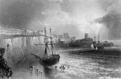 Broadstairs, Kent, gravado por Robert Brandard, 1842 de William Henry Bartlett
