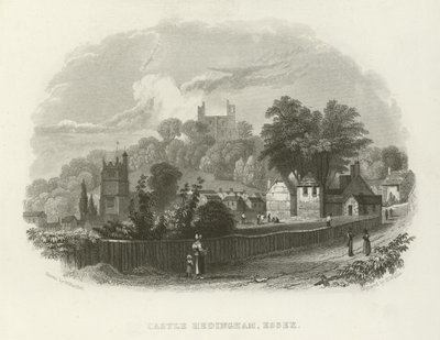 Castelo Hedingham, Essex de William Henry Bartlett