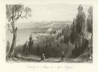 Cemitério e Mesquita de Ayub, Constantinopla de William Henry Bartlett