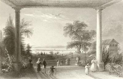 Cidade e Lago de Constança, do Chateau Wolfsberg de William Henry Bartlett