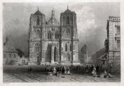 Cúpula de Regensburg. (gravura, ca. 1830) de William Henry Bartlett