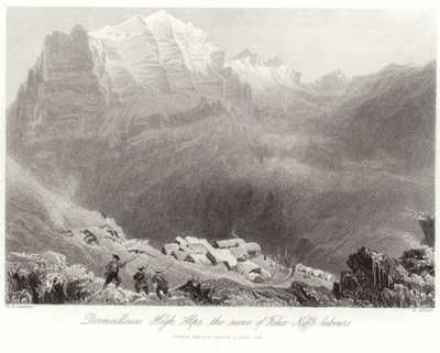 Dormeilleuse nos Altos Alpes de William Henry Bartlett